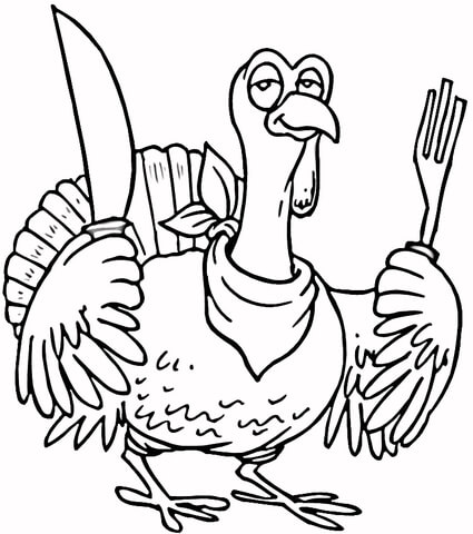 Ready For Dinner  Coloring Page